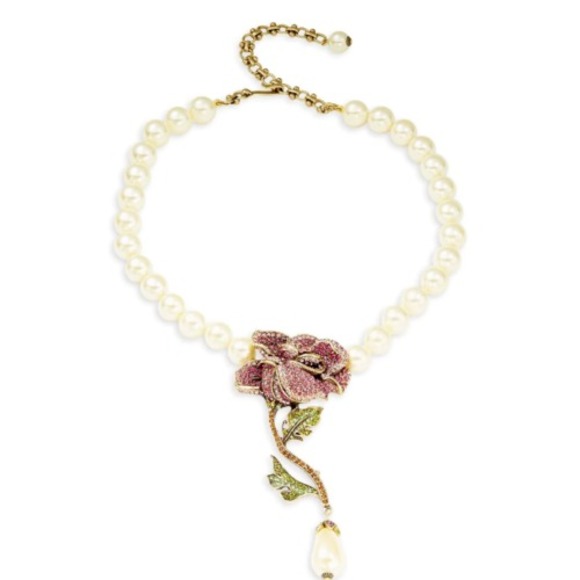 Authentic NWT Heidi Daus "Briar Rose" Beaded and Crystal Necklace - Picture 3 of 11